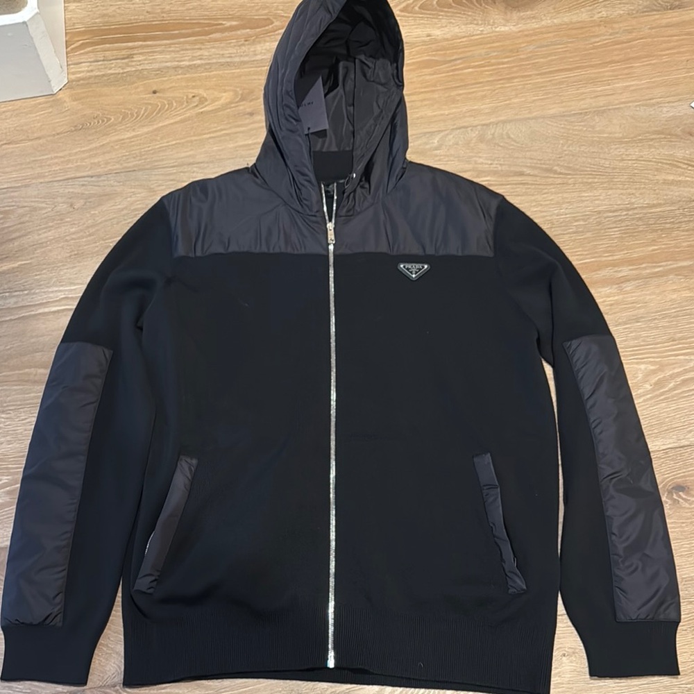 Prada Black Hooded Men's Jacket